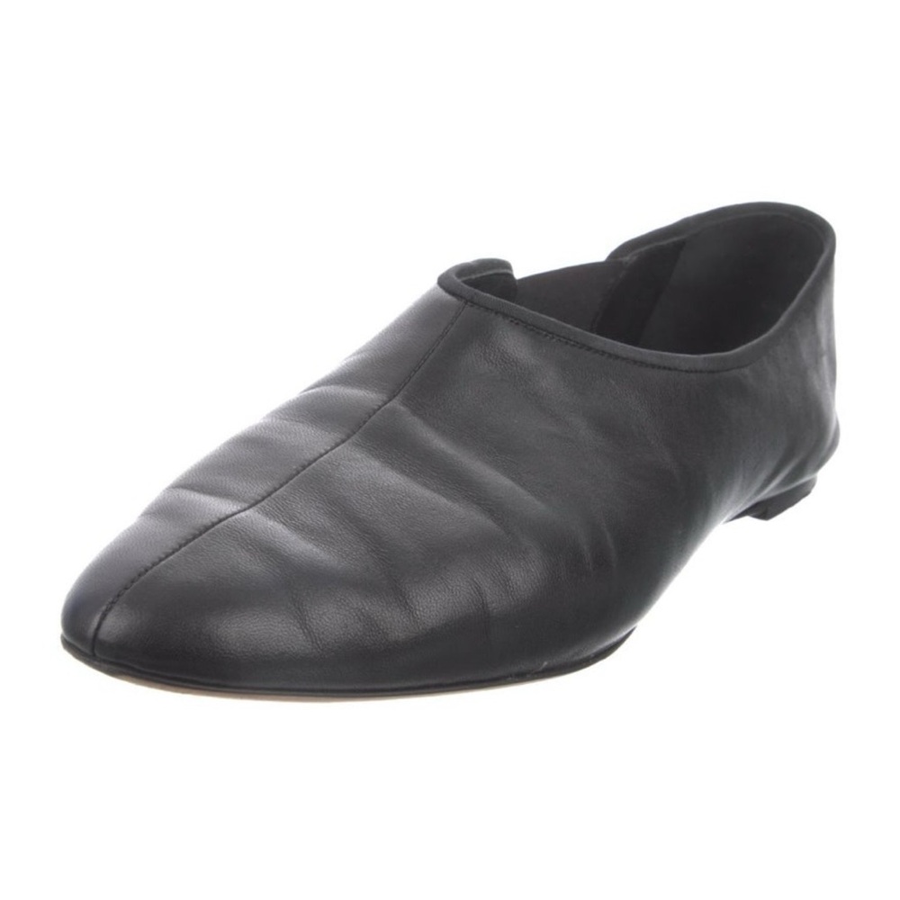The Row Black Leather Women's Flat Loafer